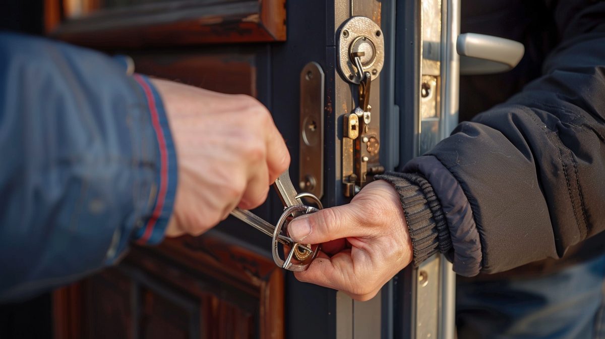 Professional locksmith key and lock